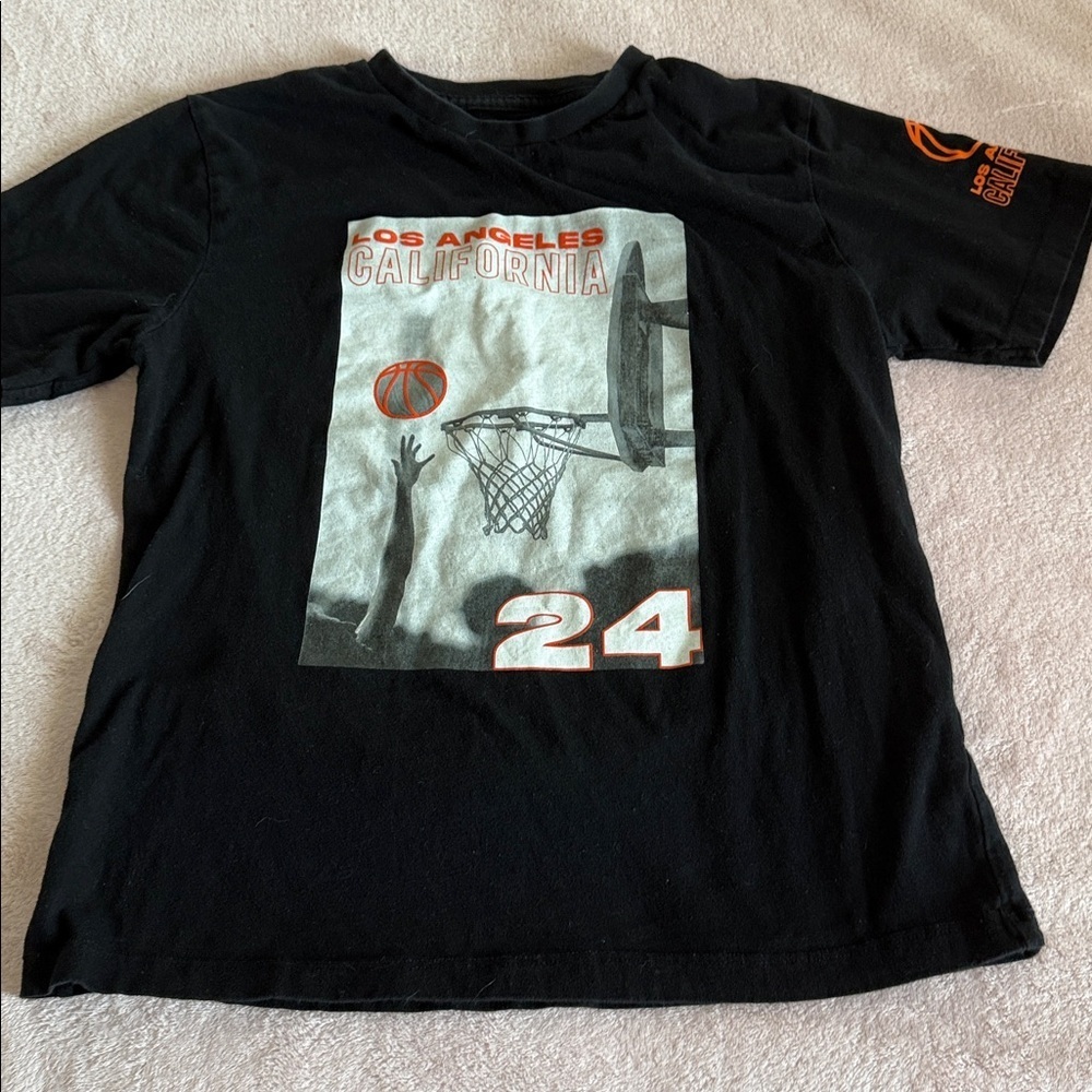 Eighty Eight Black and Orange Kids Short Sleeve Tee